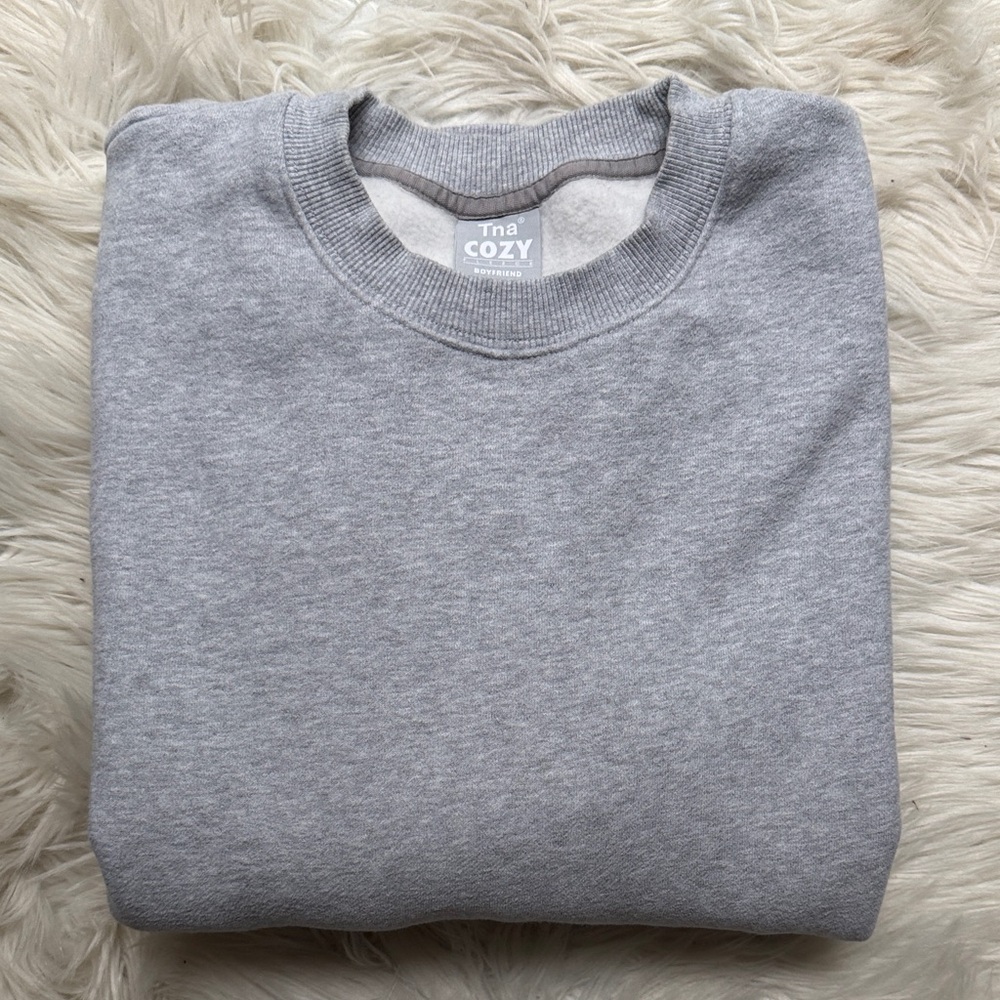 Aritzia TNA Boyfriend Cozy Fleece Crewneck, M